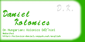 daniel kolonics business card